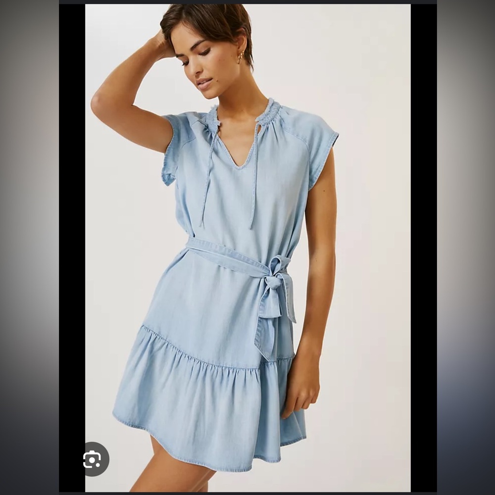NWT Cloth & Stone Tie Waist Denim Mini